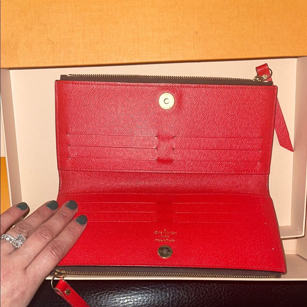 Monogram Adele Wallet Coquelicot Authentic - image 3